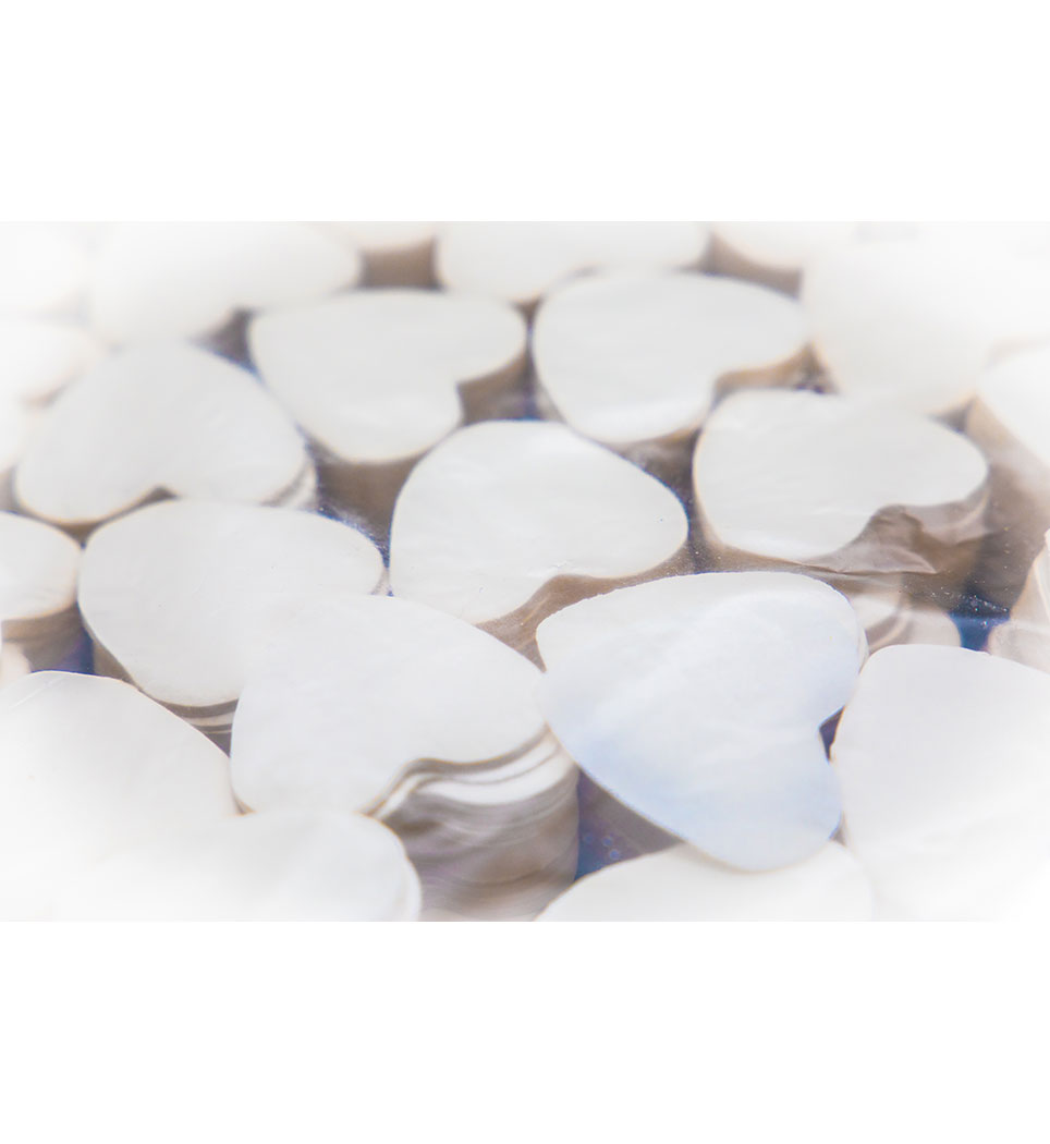 CONFETI CORAZONES BLANCOS